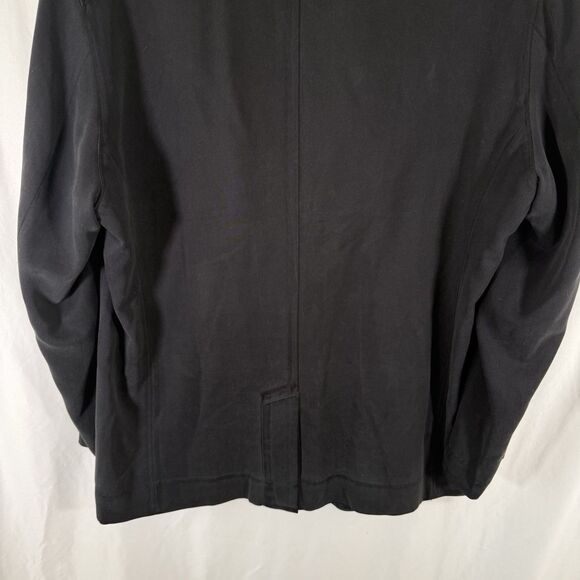 Tommy Bahama Silk Jacket Men's XL Black Button Front Long Sleeve Inner Pocket - Picture 13 of 16